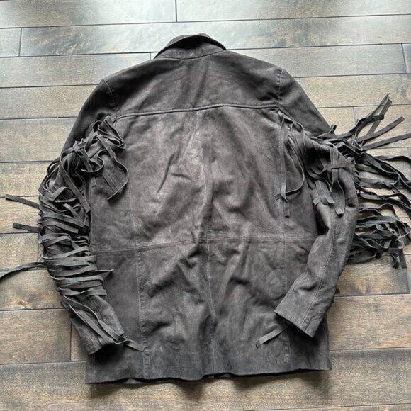 Mauritius Suede Fringe Blazer Jacket - new with tags - Picture 4 of 4